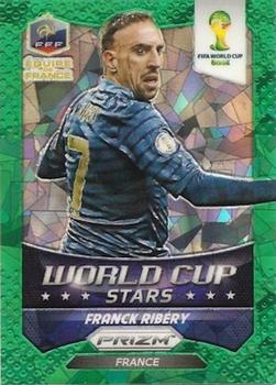 2014 Panini Prizm FIFA World Cup Brazil - World Cup Stars Prizms Green Crystal #15 Franck Ribery Front