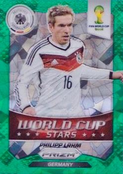 2014 Panini Prizm FIFA World Cup Brazil - World Cup Stars Prizms Green Crystal #19 Philipp Lahm Front