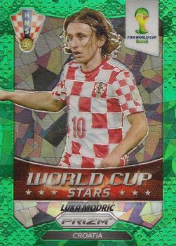 2014 Panini Prizm FIFA World Cup Brazil - World Cup Stars Prizms Green Crystal #23 Luka Modric Front