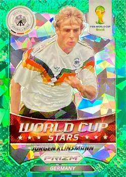2014 Panini Prizm FIFA World Cup Brazil - World Cup Stars Prizms Green Crystal #46 Jurgen Klinsmann Front
