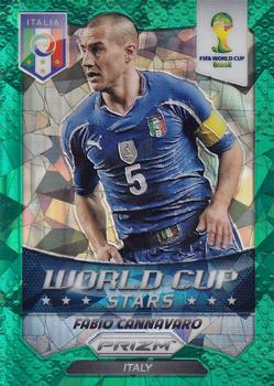 2014 Panini Prizm FIFA World Cup Brazil - World Cup Stars Prizms Green Crystal #48 Fabio Cannavaro Front