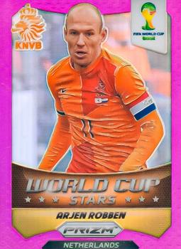 2014 Panini Prizm FIFA World Cup Brazil - World Cup Stars Prizms Purple #20 Arjen Robben Front