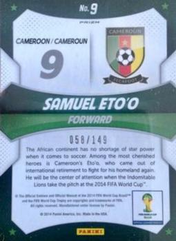 2014 Panini Prizm FIFA World Cup Brazil - World Cup Stars Prizms Red #9 Samuel Eto'o Back