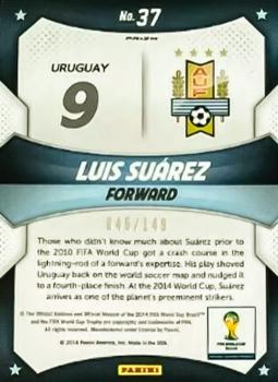2014 Panini Prizm FIFA World Cup Brazil - World Cup Stars Prizms Red #37 Luis Suarez Back