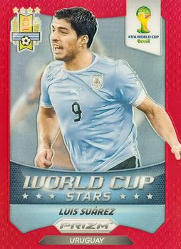 2014 Panini Prizm FIFA World Cup Brazil - World Cup Stars Prizms Red #37 Luis Suarez Front