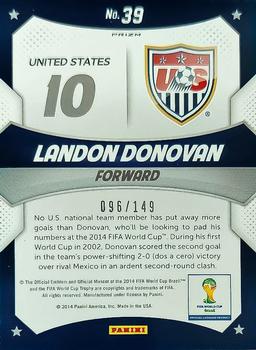 2014 Panini Prizm FIFA World Cup Brazil - World Cup Stars Prizms Red #39 Landon Donovan Back