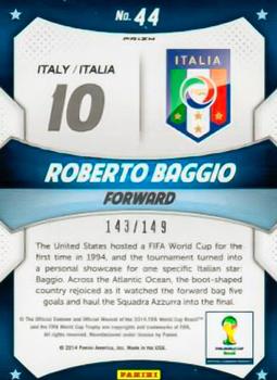 2014 Panini Prizm FIFA World Cup Brazil - World Cup Stars Prizms Red #44 Roberto Baggio Back