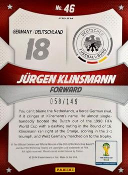 2014 Panini Prizm FIFA World Cup Brazil - World Cup Stars Prizms Red #46 Jurgen Klinsmann Back