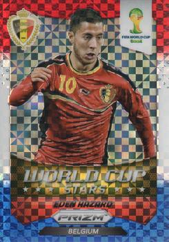2014 Panini Prizm FIFA World Cup Brazil - World Cup Stars Prizms Red, White and Blue Power Plaid #3 Eden Hazard Front