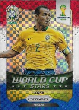 2014 Panini Prizm FIFA World Cup Brazil - World Cup Stars Prizms Red, White and Blue Power Plaid #47 Cafu Front