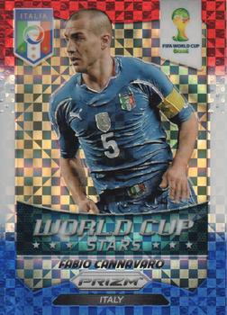 2014 Panini Prizm FIFA World Cup Brazil - World Cup Stars Prizms Red, White and Blue Power Plaid #48 Fabio Cannavaro Front
