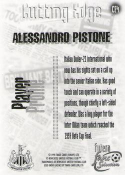 1999 Futera Newcastle United Fans' Selection - Cutting Edge #CE4 Alessandro Pistone Back