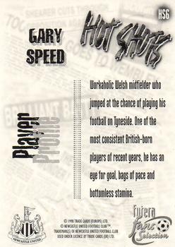 1999 Futera Newcastle United Fans' Selection - Hot Shots #HS6 Gary Speed Back