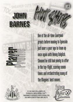1999 Futera Newcastle United Fans' Selection - Hot Shots #HS3 John Barnes Back