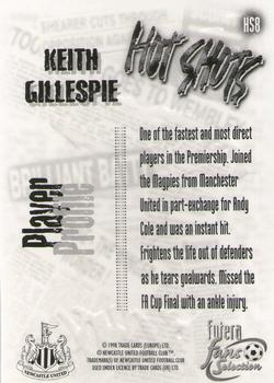 1999 Futera Newcastle United Fans' Selection - Hot Shots #HS8 Keith Gillespie Back