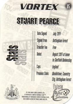 1999 Futera Newcastle United Fans' Selection - Vortex #V5 Stuart Pearce Back