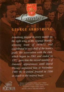 1999 Futera Platinum Arsenal Greatest #NNO George Armstrong Back