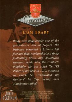 1999 Futera Platinum Arsenal Greatest #NNO Liam Brady Back