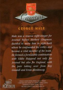 1999 Futera Platinum Arsenal Greatest #NNO George Male Back
