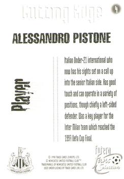 1999 Futera Newcastle United Fans' Selection - Foil #4 Alessandro Pistone Back