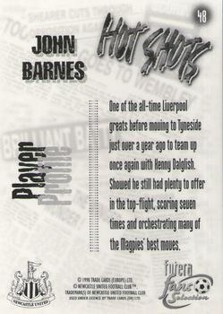 1999 Futera Newcastle United Fans' Selection - Foil #48 John Barnes Back