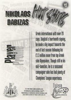 1999 Futera Newcastle United Fans' Selection - Foil #49 Nikolaos Dabizas Back
