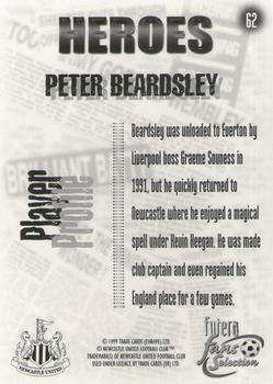 1999 Futera Newcastle United Fans' Selection - Foil #62 Peter Beardsley Back