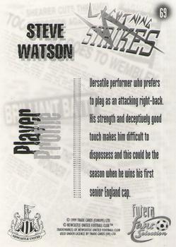 1999 Futera Newcastle United Fans' Selection - Foil #69 Steve Watson Back
