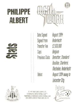 1999 Futera Newcastle United Fans' Selection - Foil #93 Philippe Albert Back
