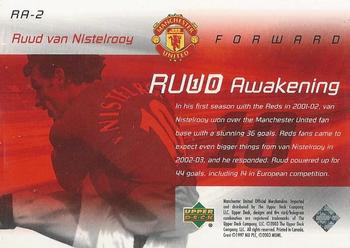 2003 Upper Deck Manchester United - Ruud Awakening Gold #RA2 Ruud Van Nistelrooy Back