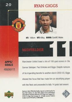 2003 Upper Deck Manchester United - Black #20 Ryan Giggs Back