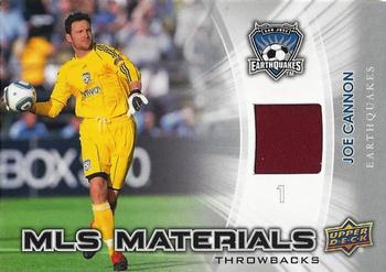 2012 Upper Deck MLS - MLS Materials Throwbacks #TB-JC Joe Cannon Front