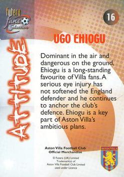 2000 Futera Fans Selection Aston Villa - Foil #16 Ugo Ehiogu Back