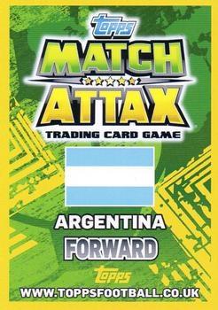 2014 Topps Match Attax England World Cup #12 Sergio Aguero Back