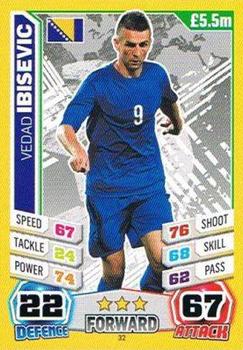 2014 Topps Match Attax England World Cup #32 Vedad Ibisevic Front