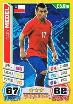 2014 Topps Match Attax England World Cup #52 Gary Medel Front
