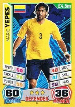 2014 Topps Match Attax England World Cup #57 Mario Yepes Front