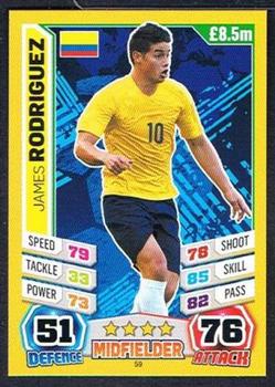 2014 Topps Match Attax England World Cup #59 James Rodriguez Front