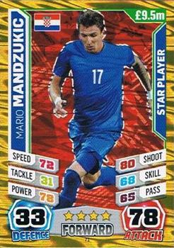 2014 Topps Match Attax England World Cup #71 Mario Mandzukic Front