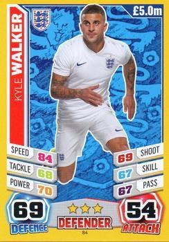 2014 Topps Match Attax England World Cup #84 Kyle Walker Front