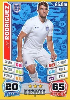2014 Topps Match Attax England World Cup #98 Jay Rodriguez Front