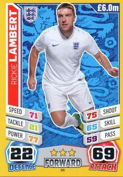 2014 Topps Match Attax England World Cup #99 Rickie Lambert Front