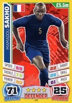2014 Topps Match Attax England World Cup #106 Mamadou Sakho Front