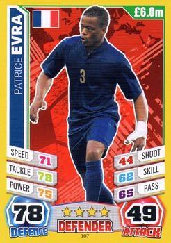2014 Topps Match Attax England World Cup #107 Patrice Evra Front