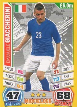 2014 Topps Match Attax England World Cup #151 Emanuele Giaccherini Front