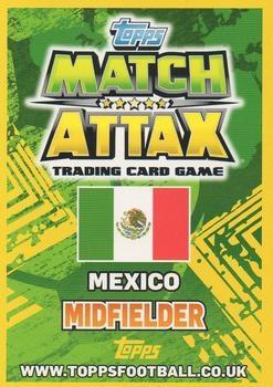 2014 Topps Match Attax England World Cup #167 Andres Guardado Back