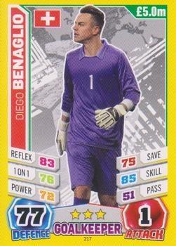 2014 Topps Match Attax England World Cup #217 Diego Benaglio Front