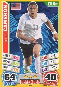 2014 Topps Match Attax England World Cup #234 Geoff Cameron Front