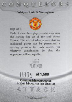 2001 Futera Manchester United FX - Conquerors #CQ1 Attack Back