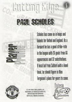 1999 Futera Manchester United Fans' Selection #5 Paul Scholes Back